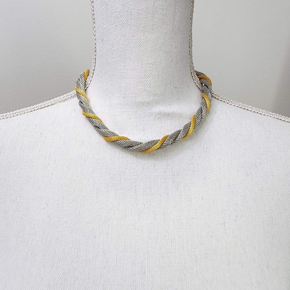 Erica Zap‎ 2 Tone Medium Twisted Mesh Necklace